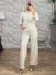 Ste-Viscose Knitted Set-527/Vanilla