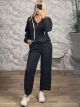 Strassed Knitted Set-122/Black