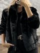 Lok-Furry Bomber Coat-23043/Black