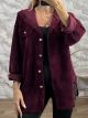 Soft Cord Hood Shirt/Burgundy