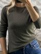 AllOver Strassed Cotton Top-3503/Khaki