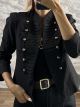 The-Military Crop Blazer-49449/Black
