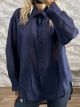 Soft Oversized Shirt-369298/Blue