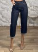 Ang-Highwaist Denim Pants-712-222/Dark Blue