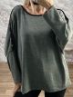 Kun-Rhinestones Knitted Sweater-26297/Khaki