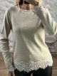 Lil-Knitted Lace Top-69996/Beige