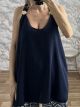 GoldPins Straps Top-93020/Navy Blue