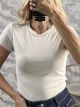 Rip Elastic Top-26512/Beige