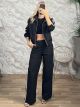 The-DoubleStriped Jacket & Pants Set-14540/Black