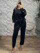 Sar-Velvet GoldButtons Set/Black