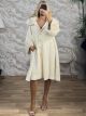 Kun-Wool & Fur Coat-28202/Vanilla