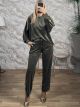 Sar-Velvet GoldButtons Set/Khaki