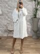 Long Fur Coat-1201/White