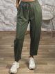 Mono Highwaist Pants-3791/Khaki