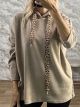 Lok-Velvet Cords Sweatshirt-91566/Beige