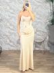 The-Corset Mermaid Maxi Dress-50657/Beige
