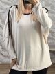 Kun-Rhinestones Knitted Sweater-26297/Beige