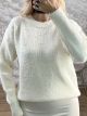 Zoz-Pearls Knitted Sweater-315/Vanilla