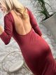 GLOW Openback Dress/Burgundy