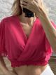 Muslin ClossSleeves Top-30931/Fuchsia