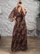 Muslin GoldenThread Maxi Dress-6312/Chocolat