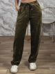 Soft Velvet Pants-212/Khaki