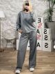 Oversized SS Details Set/D.Grey-Gold