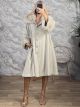 Kun-Wool & Fur Coat-28202/Beige