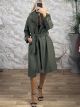 The-Fur&BlackButtons Coat-5666/Khaki