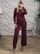 Ste-Viscose Knitted Set-527/Burgundy