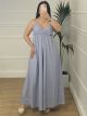 Maxi Stripped Dress/Blue