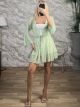 Cabbana Sleeves C-through Kimono-8380/Lime