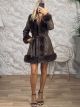 Lok-Eco Leather Fur Lapel-25068/Chocolat