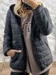 Short Double Fur Jacket-2316/Black