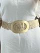 Elastic Straw Belt-8/Gold