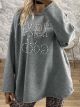 Oversized Pearls Sweatshirt-84108/Grey