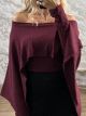 The-Rip DoubleFabric Knitted Top-12443/Burgundy