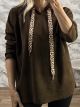 Lok-Velvet Cords Sweatshirt-91566/Chocolat