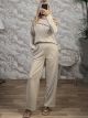 The-OpenShoulder Stripes Set-3062/Beige