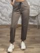 Drawstring Viscose Highwaist Pants-20801/Beige