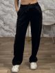 Soft Velvet Pants-212/Black