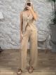 Kniited GoldenButtons Set-7389/Beige