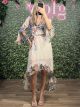 Half Floral Muslin Dress/Vanilla