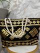 Beach Bag Golden Meander-11/Black
