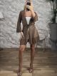 Cabbana Sleeves C-through Kimono-8380/Chocolat