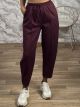 Mono Highwaist Pants-3791/Burgundy