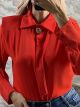 Lok-Pads & Brooch Shirt-89468/Red