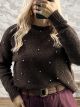 Zoz-Big Strass Sweater-897/Chocolat
