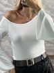 Ton-Cabbana Sleeves Top-3389/White