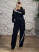 The-OpenShoulder Stripes Set-3062/Black